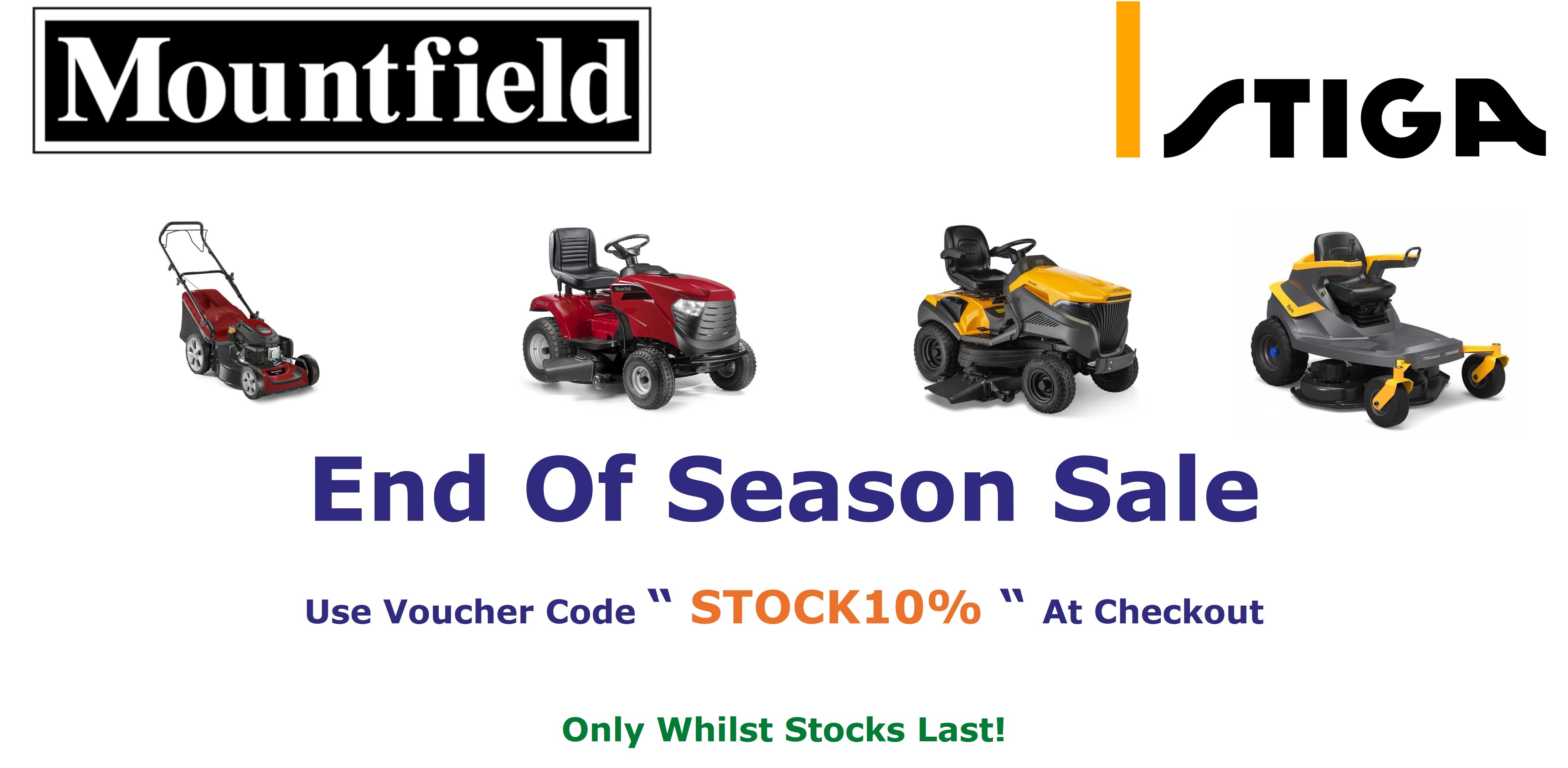 End Of Season Stock Clearance Sale Stiga and Mountfield Oakleys
