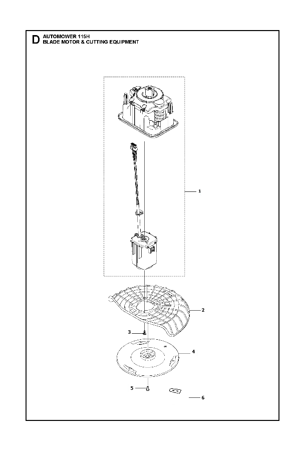 Automower 115H Blade Motor & Cutting Equipment