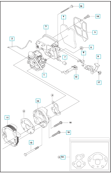 Husqvarna Chainsaw 120 Mark 2 Carburetor & Air Filter