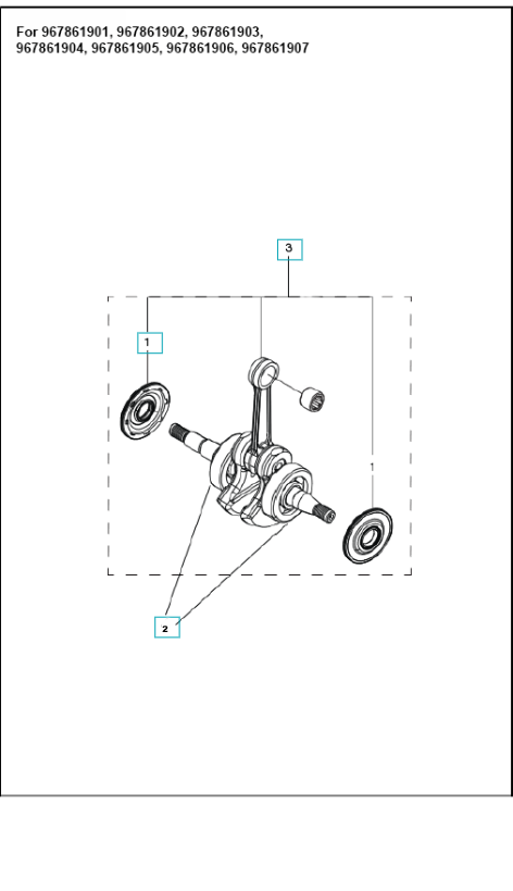 Husqvarna Chainsaw 120 Mark 2 Crankshaft