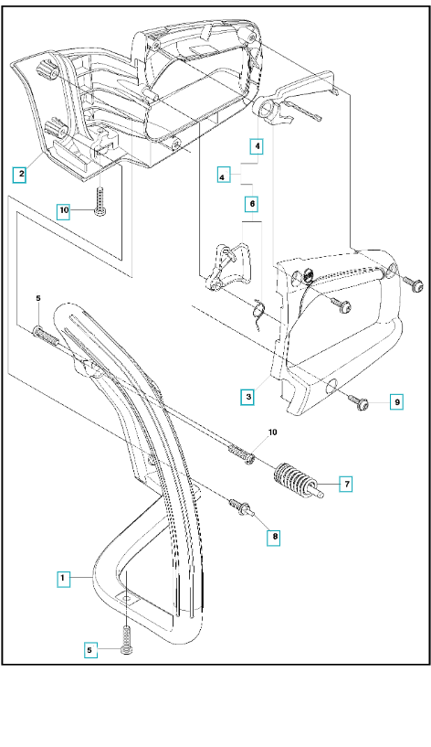 Husqvarna Chainsaw 120 Mark 2 Handle & Controls