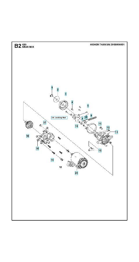 Husqvarna Chainsaw 120i Gear Box