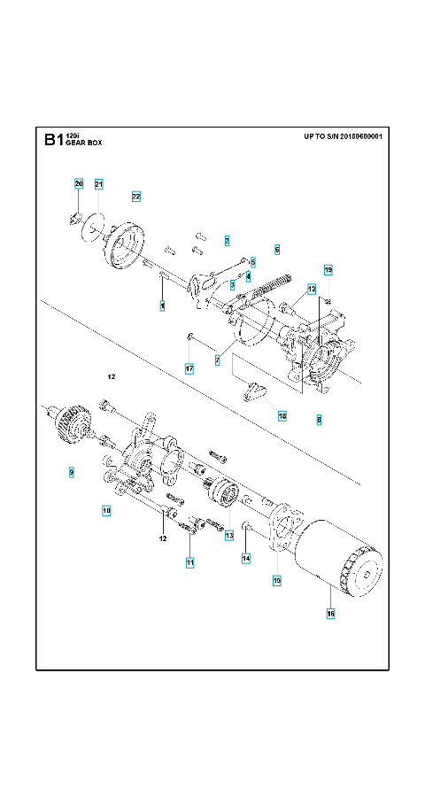 Husqvarna Chainsaw 120i Gear Box 2