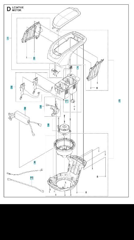 Husqvarna Battery Lawn Mower LC 347iVX Motor