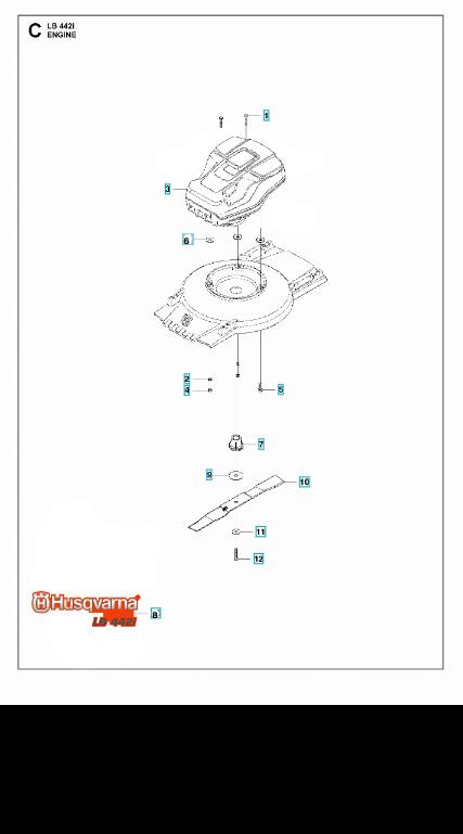 Husqvarna Battery Mulch Mower LB 442i Engine