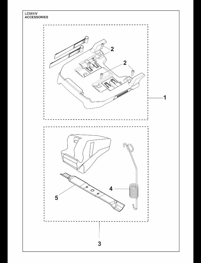 Husqvarna Battery Lawn Mower LC 551iV Accessories