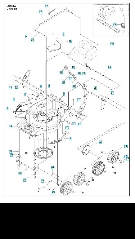 Husqvarna Battery Lawn Mower LC 551iV Chassis