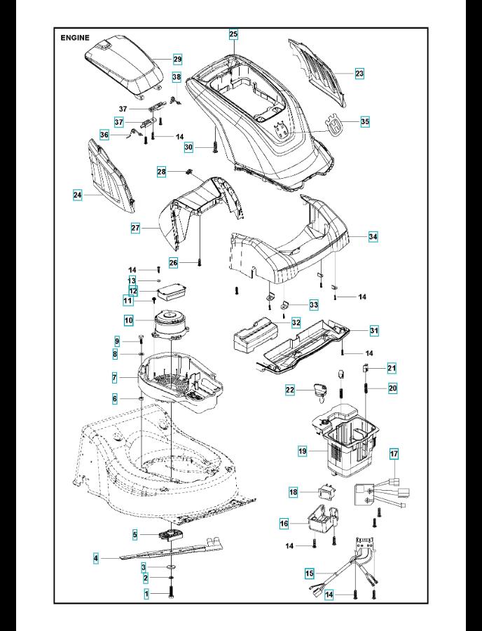 Husqvarna Battery Lawn Mower LC 141i Engine
