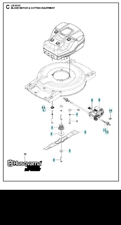 Husqvarna Battery Mulcher LB 553iV Blade Motor & Cutting Equipment