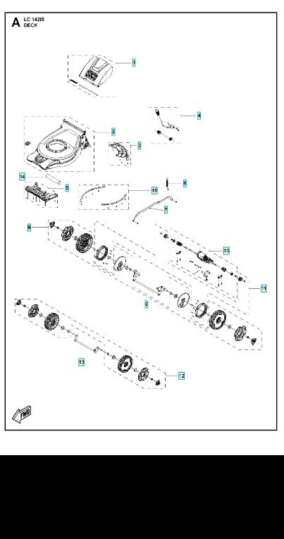 Husqvarna Battery Lawn Mower LC 142iS Deck