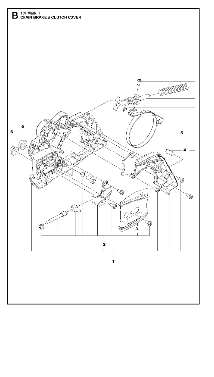 Husqvarna Chainsaw 135 Mark 2 Chain Brake & Clutch Cover