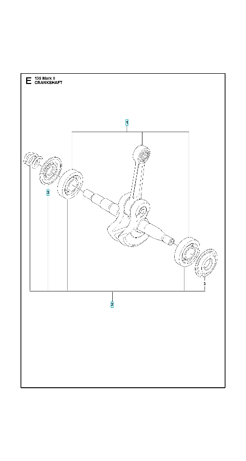 Husqvarna Chainsaw 135 Mark 2 Crankshaft