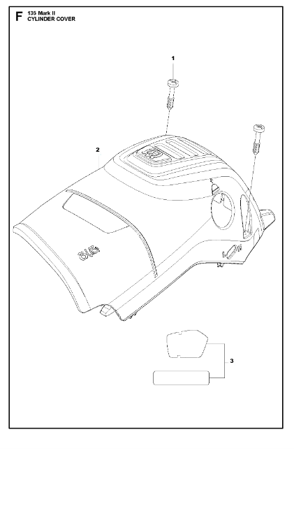 Husqvarna Chainsaw 135 Mark 2 Cylinder Cover