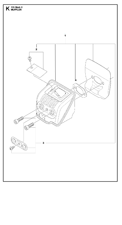 Husqvarna Chainsaw 135 Mark 2 Muffler