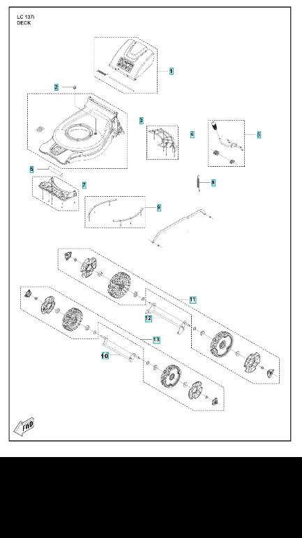 Husqvarna Battery Lawn Mower LC 137i Deck