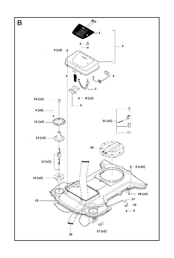 Automower 210 Chassis Upper