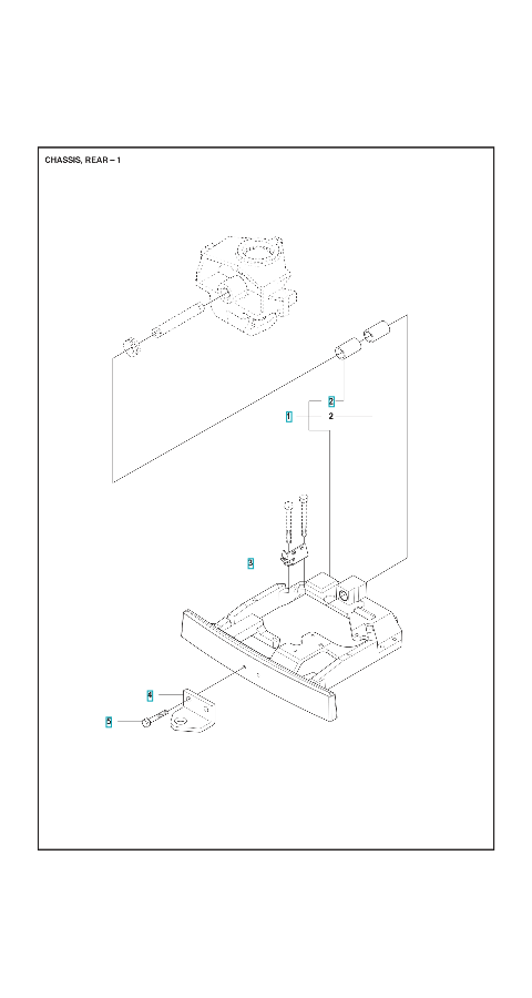 Husqvarna Ride-on Mower R214 Chassis Rear 2