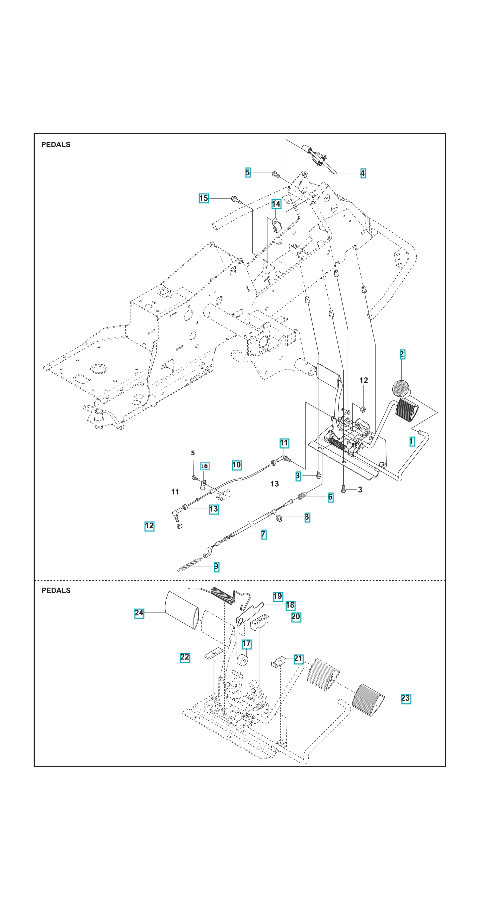 Husqvarna Ride-on Mower R214 Pedals