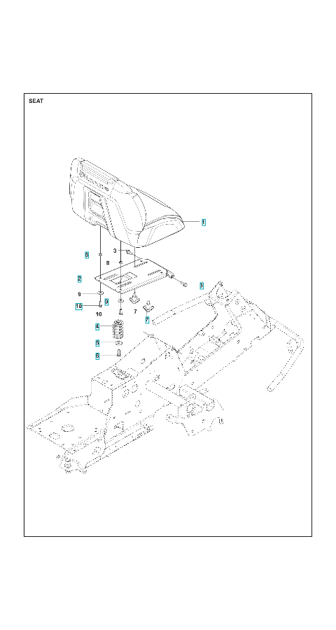 Husqvarna Ride-on Mower R214 Seat