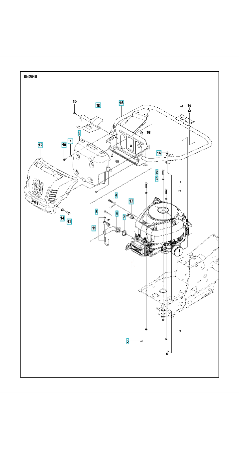 Husqvarna Ride-on Mower R 216 Engine