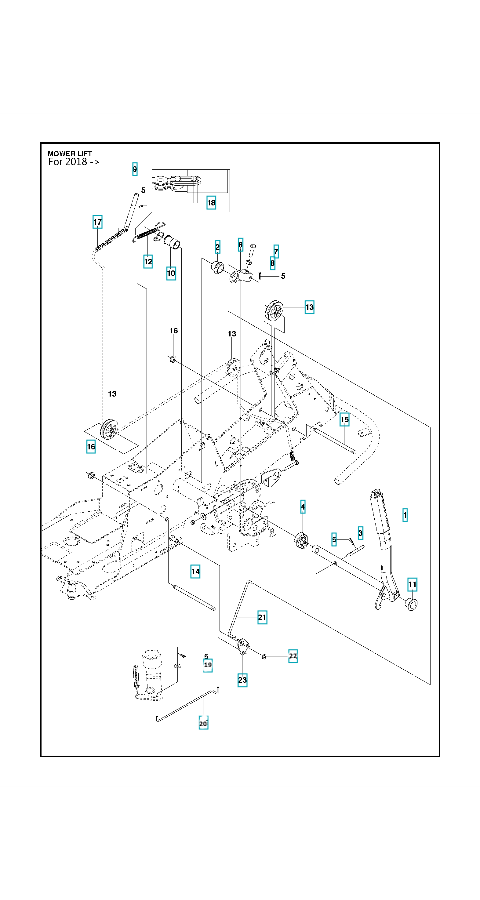 Husqvarna Ride-on Mower R 216 Mower Lift / Deck Lift 2