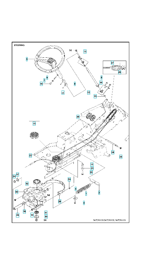Husqvarna Ride-on Mower R 216 Steering 1
