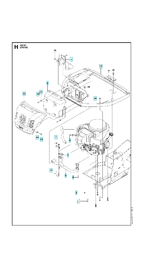 Husqvarna Ride-on Mower R 316T Engine