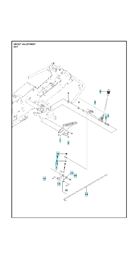 Husqvarna Ride-on Mower R 316T Height Adjustment