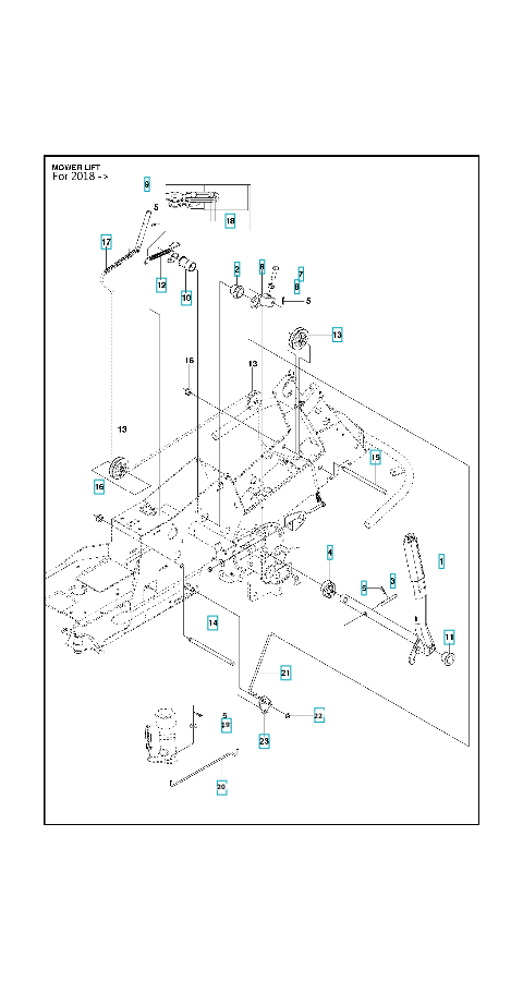 Husqvarna Ride-on Mower R 316T Mower Lift / Deck Lift 2