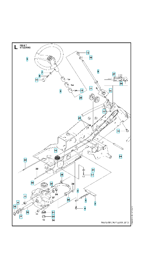 Husqvarna Ride-on Mower R 316T Steering 2
