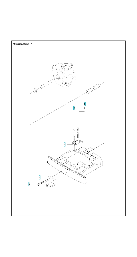 Husqvarna Ride-on Mower R 320X AWD Chassis Rear 1