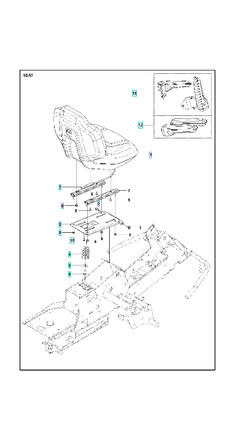 Husqvarna Ride-on Mower R 320X AWD Seat