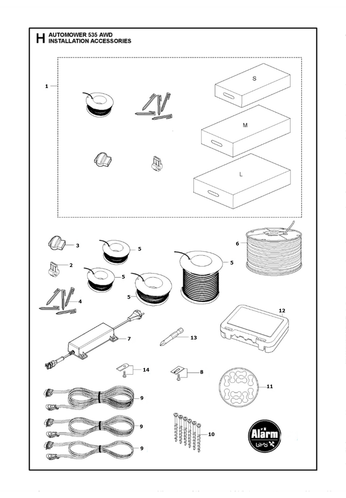 Automower 535 AWD Installation Accessories