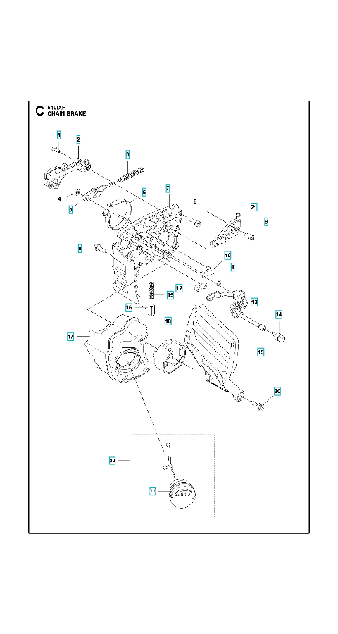 Husqvarna Chainsaw 540i XP Chain Brake