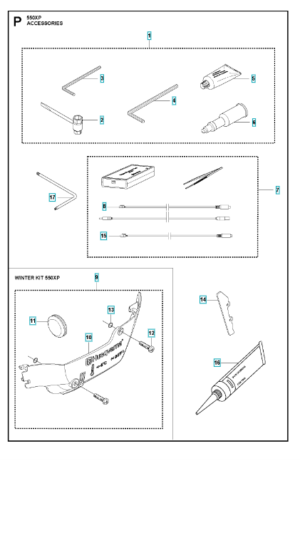 Husqvarna Chainsaw 550XP Accessories