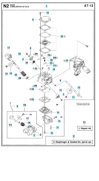 Husqvarna Chainsaw 550XP Carburetor Details 2