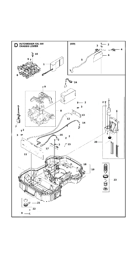 Automower 550 Chassis Lower