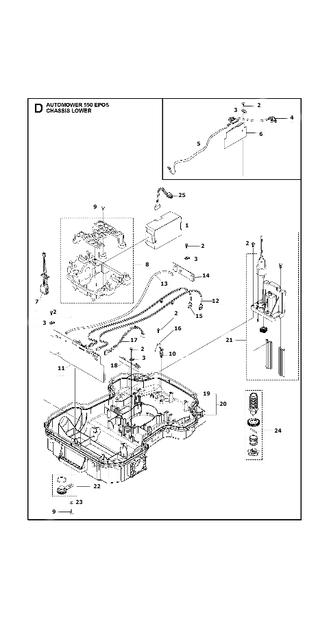 Automower 550 EPOS Chassis Lower