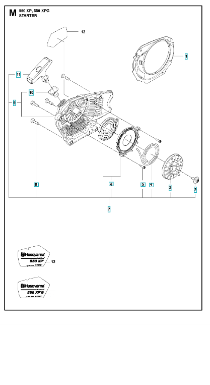 Husqvarna Chainsaw 550XP Starter