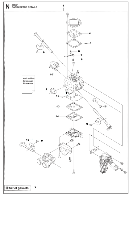 Husqvarna Chainsaw 560XP Carburetor Details