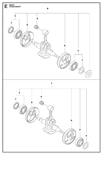 Husqvarna Chainsaw 560XP Crankshaft