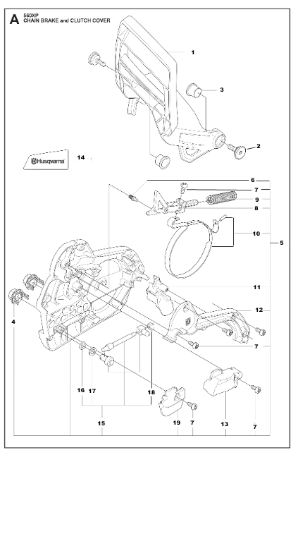 Husqvarna Chainsaw 560XP Chain Brake & Clutch Cover
