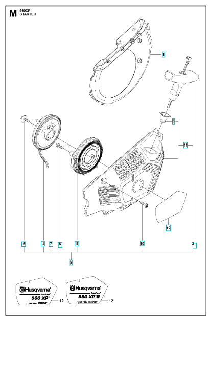 Husqvarna Chainsaw 560XP Starter