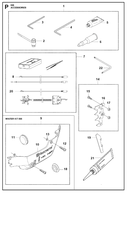 Husqvarna Chainsaw 555 Accessories
