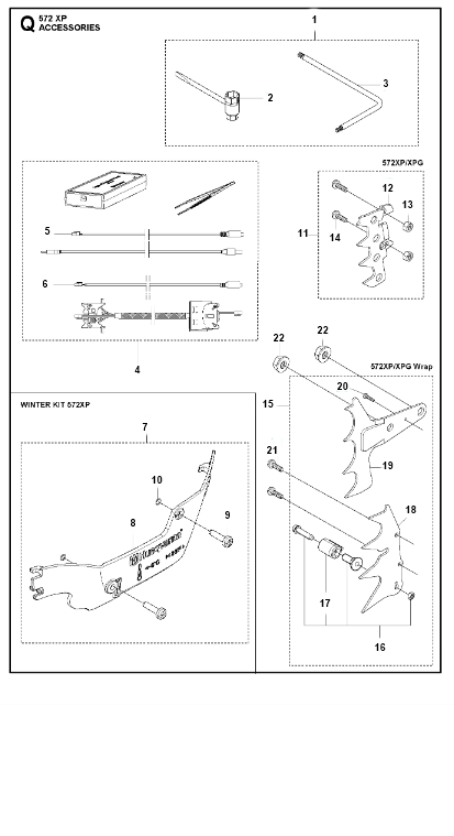 Husqvarna Chainsaw 572 XP Accessories