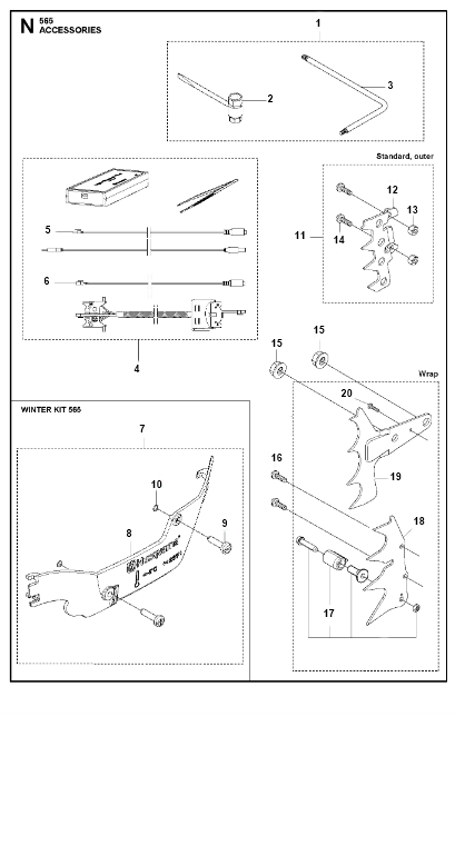 Husqvarna Chainsaw 565 Accessories