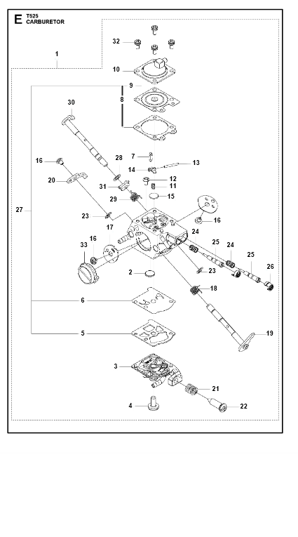 Husqvarna Chainsaw T525 Carburetor