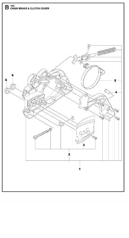 Husqvarna Chainsaw 130 Chain Brake & Clutch Cover