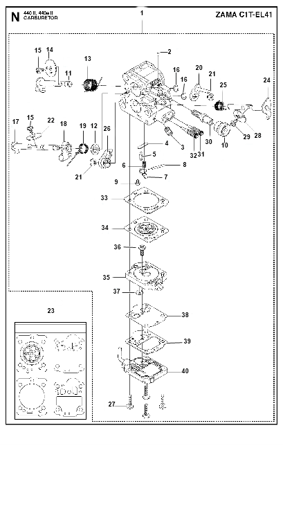 Husqvarna Chainsaw 440 II Carburetor