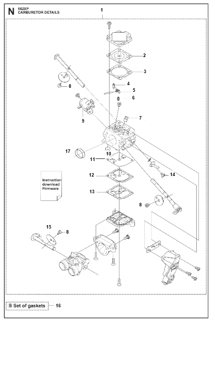 Husqvarna Chainsaw 562 XP Carburetor Details